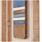 Brown Wood Paddle Wall Décor with Blue Accents & Chevron Pattern Set